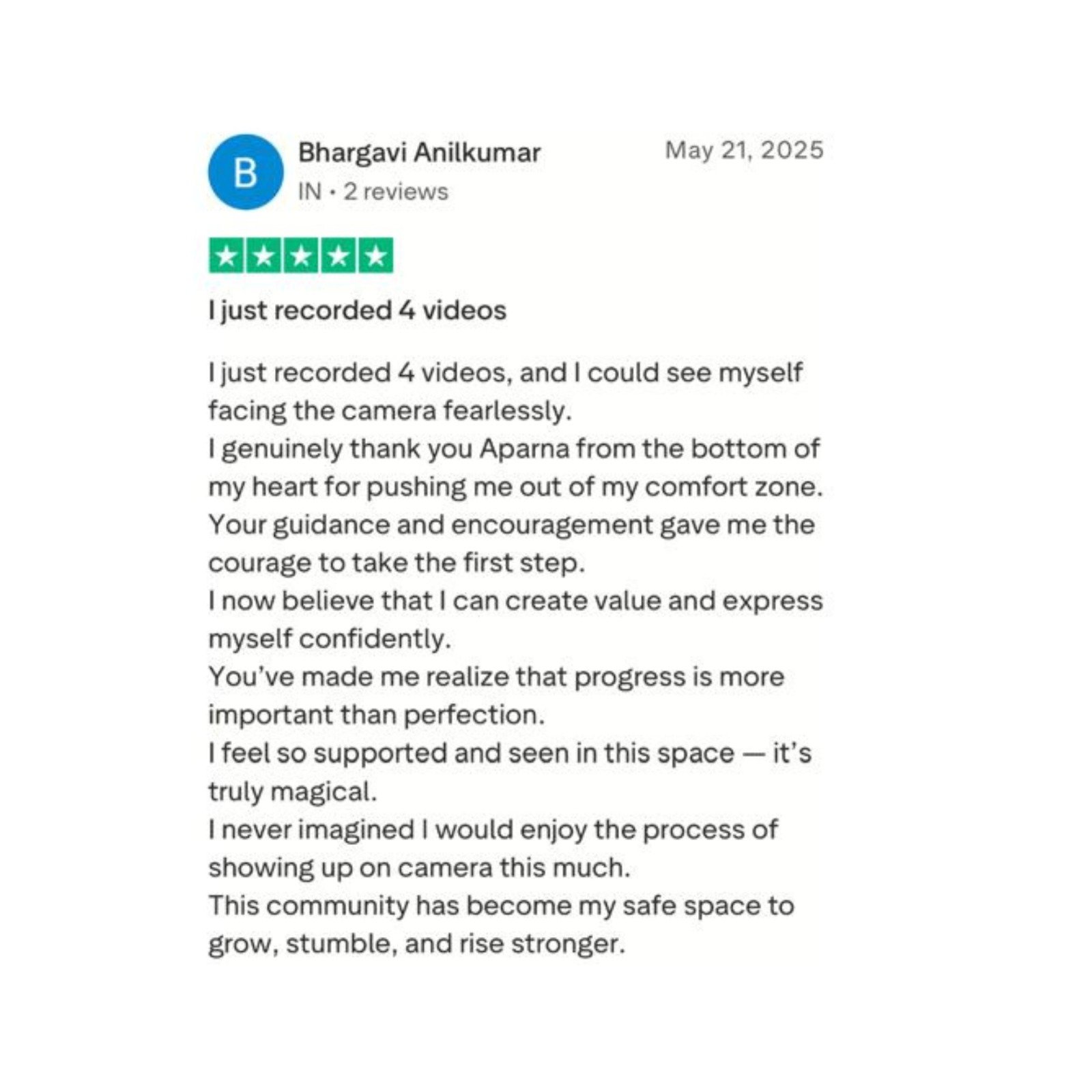 Student Testimonial 7